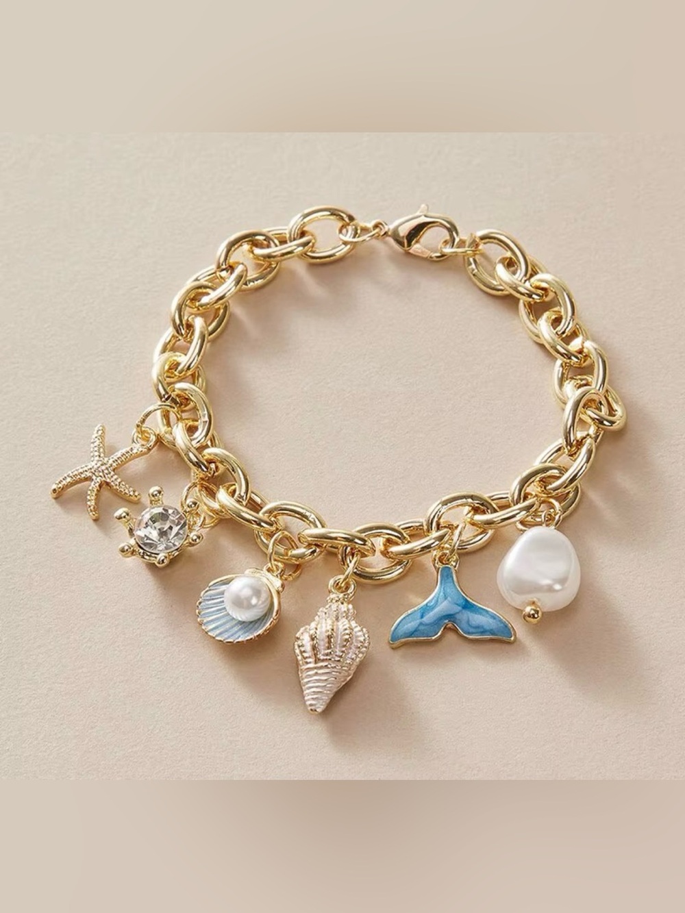 Gold Beach Charm Bracelet - Picture 3 of 5